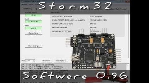 Storm 32 Softwere Setup Controladora de Gimbal Firmware 0.96