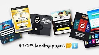 CPA LANDING PAGE TEMPLATES FREE (pack of 47 cpa generators pages ) & how to setup and host for free