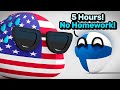 Countries compare school hours  countryballs animation