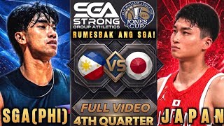 RUMESBAK ANG SGA! PHILIPPINES🇵🇭 VS 🇯🇵JAPAN | FULL VIDEO 4TH QUARTER | JONES CUP 2026