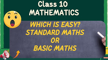 Difference Between Basic And Standard Maths Class 10 CBSE|@thinkmaths.abarna