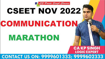 CSEET NOV 2022 COMMUNICATION MARATHON I CSEET REVISION I CSEET BEST LIVE CLASSES