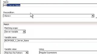 URL Rewrite Outbound Rules Profile