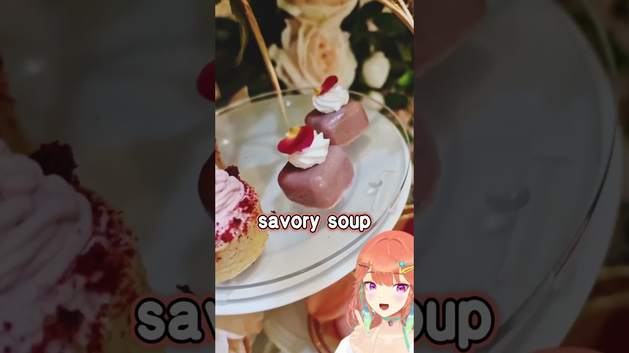 I went to the GIRLIEST AFTERNOON TEA in TOKYO with my manager  #shorts