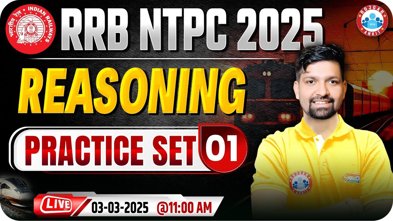 RRB NTPC Reasoning Classes 2025 | RRB NTPC Reasoning Practice Set #01 | Reasoning by Sandeep Sir