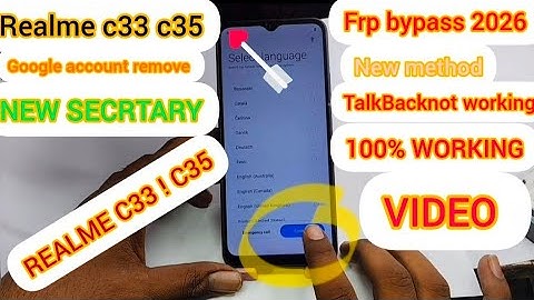 Realme C33 FRP Bypass Android 13/12 without pc 2026 🔥 latest method Realme c35 frp bypass 