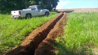 Installing 1700' of water line, Driveway and Pole Barn update 71416