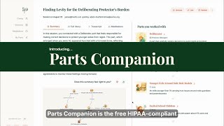 Parts Companion Overview for Practitioners