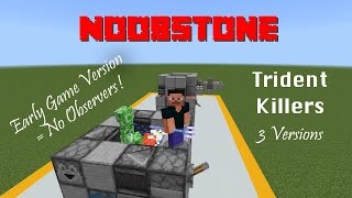 Celebrity Easy Trident Killers | NoobStone | Minecraft Bedrock Edition 1.18 Redstone Tutorial Net Worth