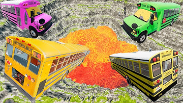 TOP 100 Crazy Bus Crashes – BeamNG Drive School Bus Crash & Jump Compilation