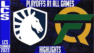 TL vs FLY Highlights ALL GAMES | LCS Playoffs Summer 2022 Round 1 Upper | Team Liquid vs FlyQuest