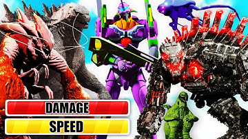 getting a kill with EVERY KAIJU MAX DAMAGE + SPEED in Kaiju Universe Roblox