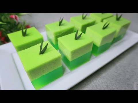 Semua Orang Bisa Buat, Cukup Diaduk-aduk Saja,Simpel Dan Enak Banget || Puding Santan Pandan