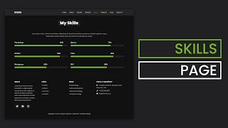 Portfolio Website Series | Skills Page | Part 5 | HTML, CSS & JS