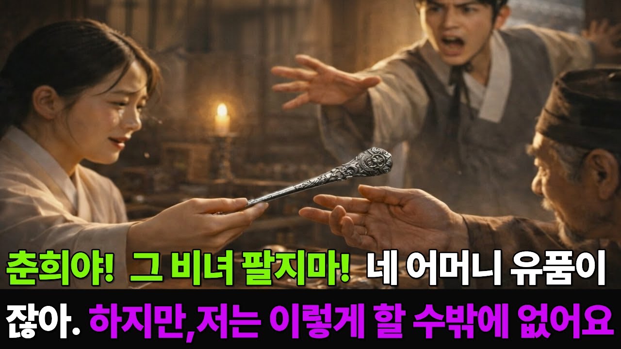 가난한 혼례날 은비녀 하나로 지켜낸 약속/어머니! 죄송해요. 하지만 저는 이렇게 할 수 밖에 없어요.