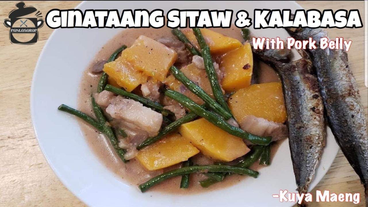 Ginataang sitaw at kalabasa with pork belly | panlasarap - YouTube