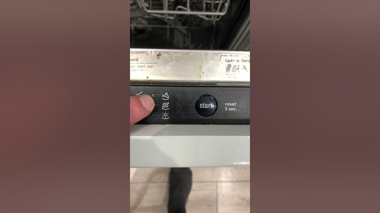 Neff Dishwasher cleaning light and tap light flashing. YouTube