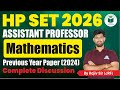 HP SET 2026 Assistant Professor | Mathematics | PYQs 2024 Complete Discussion | CivilsTap