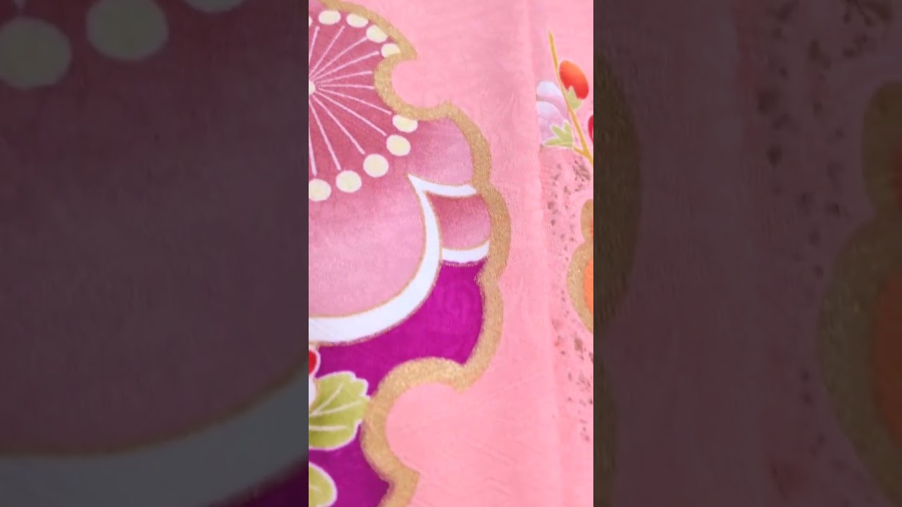 七五三 7歳 女の子着物「msg7_0157」ピンク地に古典花柄を描いた可憐で