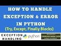 How To Handle Exception In Python With Example | How To Handle Errors In Python | Exception Handling