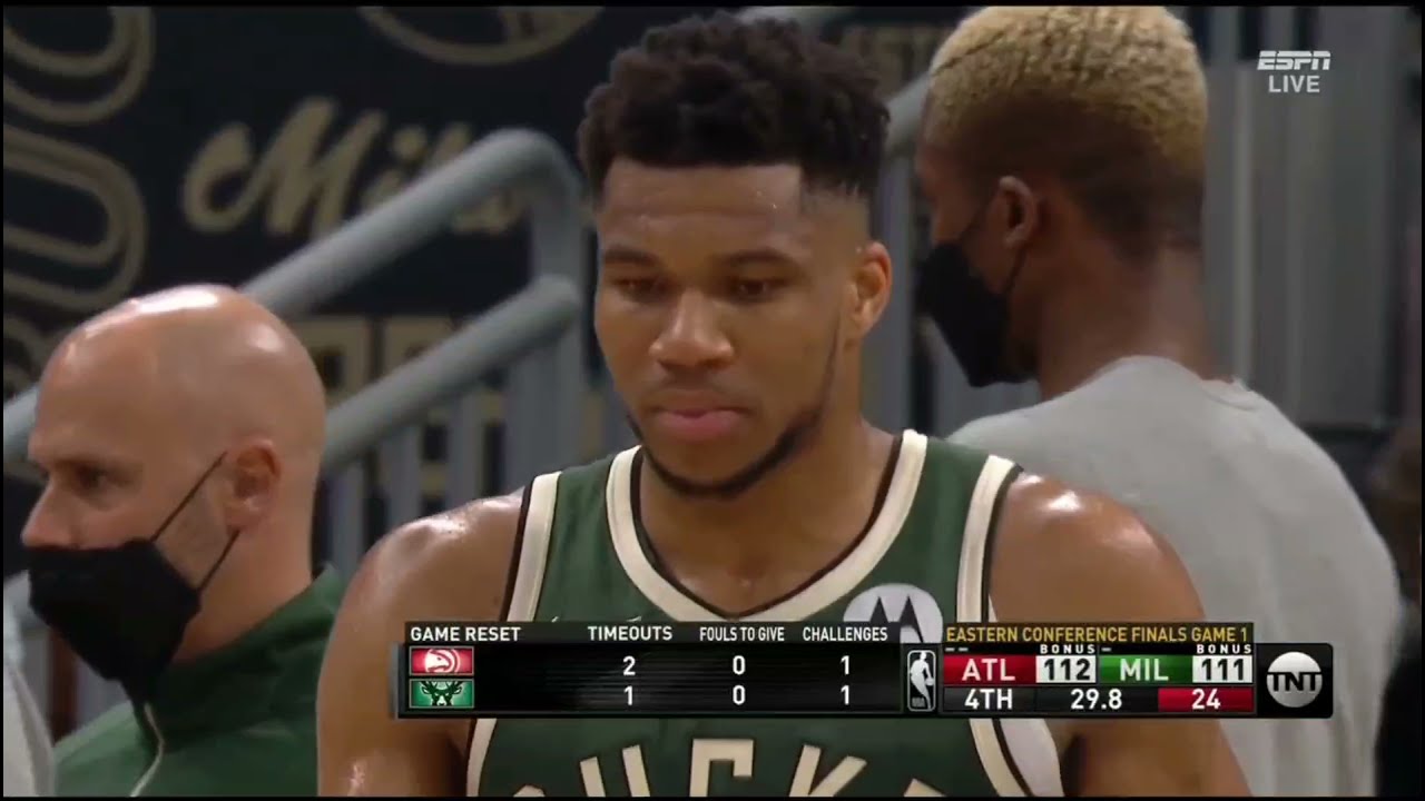 Hawks vs Bucks - Game 1 - Last 3 minutes 4th Quarter |2021 NBA Playoffs|