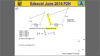 Edexcel Maths P2 June 2014 Higher Q17