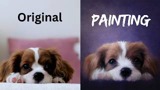 Turning This Puppy Photo Into a Painting (Photoshop Speed Paint)