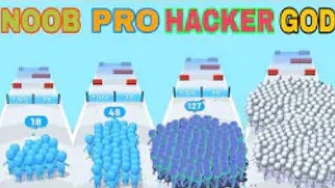 NOOB VS PRO VS HACKER VS GOD  in count Master:crowd clash &stick running game The Gaming Challenges
