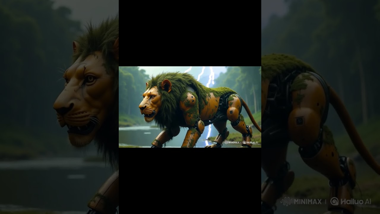 🤖🦁 ROBOTIC LION DISCOVERED in the Jungle?! | AI Wildlife Creation Shocks Internet! 🌳✨
