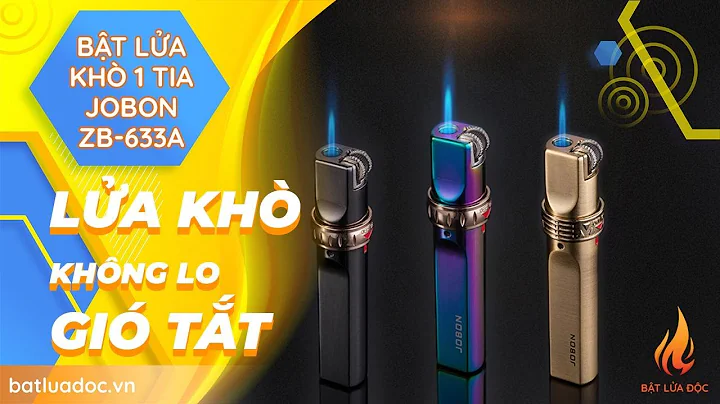 Hộp Quẹt Bật Lửa Jobon ZB-633A Khóa Rảnh Tay Khò 1 Tia Cao Cấp , Chống Chịu Gió Cực Tốt