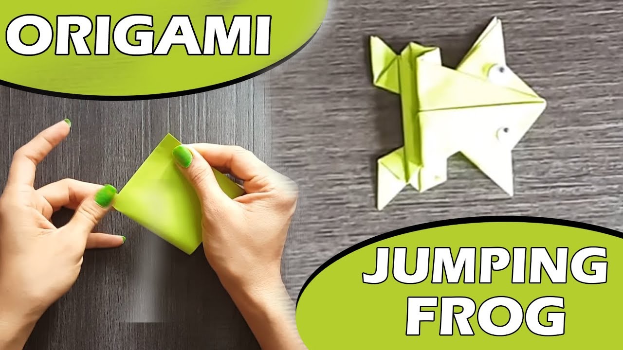 How To Make A Paper Jumping Frog - Learn Easy Origami Jumping Frog - DIY Origami - YouTube