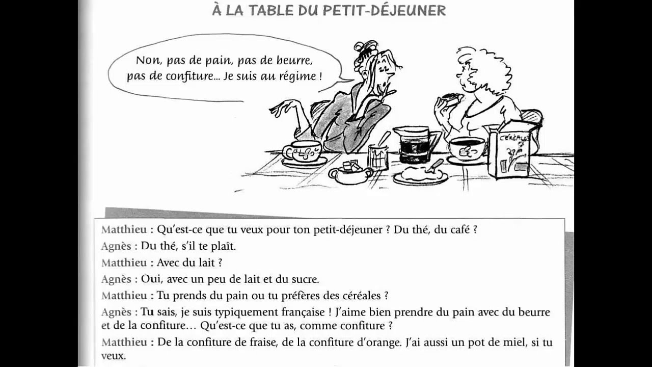 Dialogue En Français Nº:53 À la table du petit déjeuner