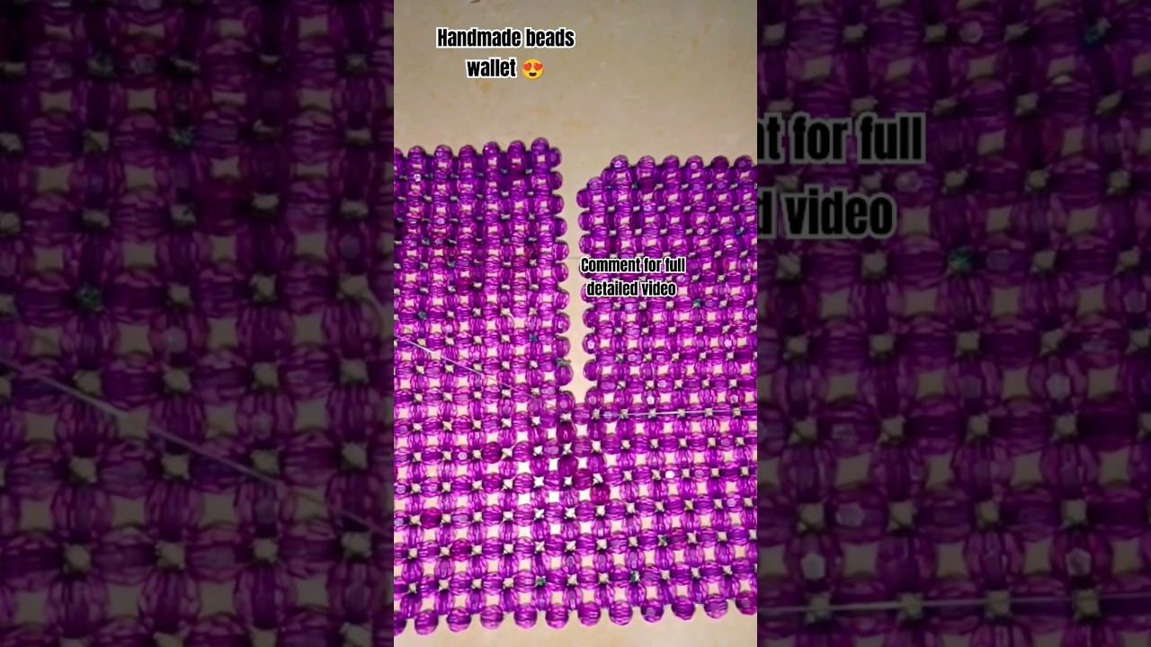 crystal beaded handmade wallet 