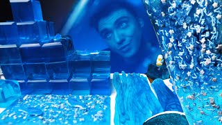 ASMR EATING BLUE DESSERTS, HONEY JELLY CANDY, JELLY SHEETS, NOODLES, MINECRAFT JELLY ICE CUBE BlOCKS