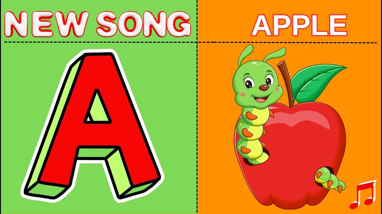 aaa•*¨*•.¸♬︎ Letter A Song – A A A | Learn A Words for Babies and Toddlers