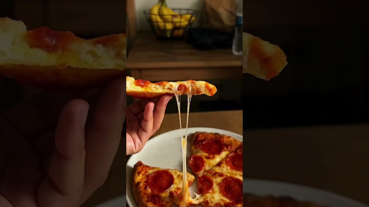 Hot Cheesy Pepperoni Pizza Slice Fresh From The Oven Cheesepull Foodie