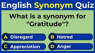 English Synonyms Quiz: Can You Score 15/15?
