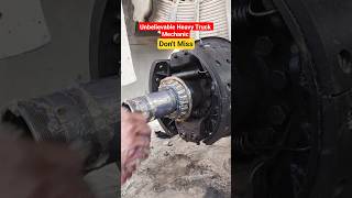 "Satisfying Heavy Truck Wheel Bearing Grease Like Never Before!"🔥#shorts