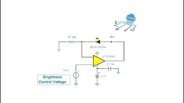 Online Circuit Simulation of a Programmable brightness LED control