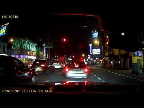 DOD 512G 行車記錄器錄影測試(夜間)