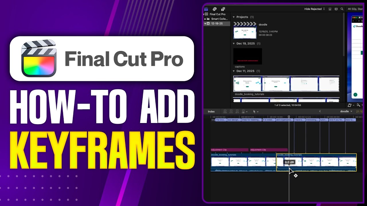 Как добавить ключевые кадры в Final Cut Pro — пошаговая инструкция (2026)