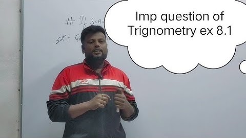 Class 10 Trignometry Important question of Exercise 8.1 