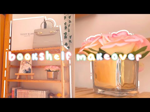 💐 bookshelf makeover // reorganizing my manga, an aesthetic and cute layout? (ft. teddy blake)