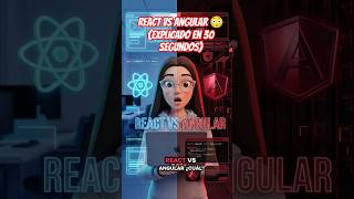 React vs Angular 😳 (explicado en 30 segundos) #programming #angular #react #reactjs #parati #coding