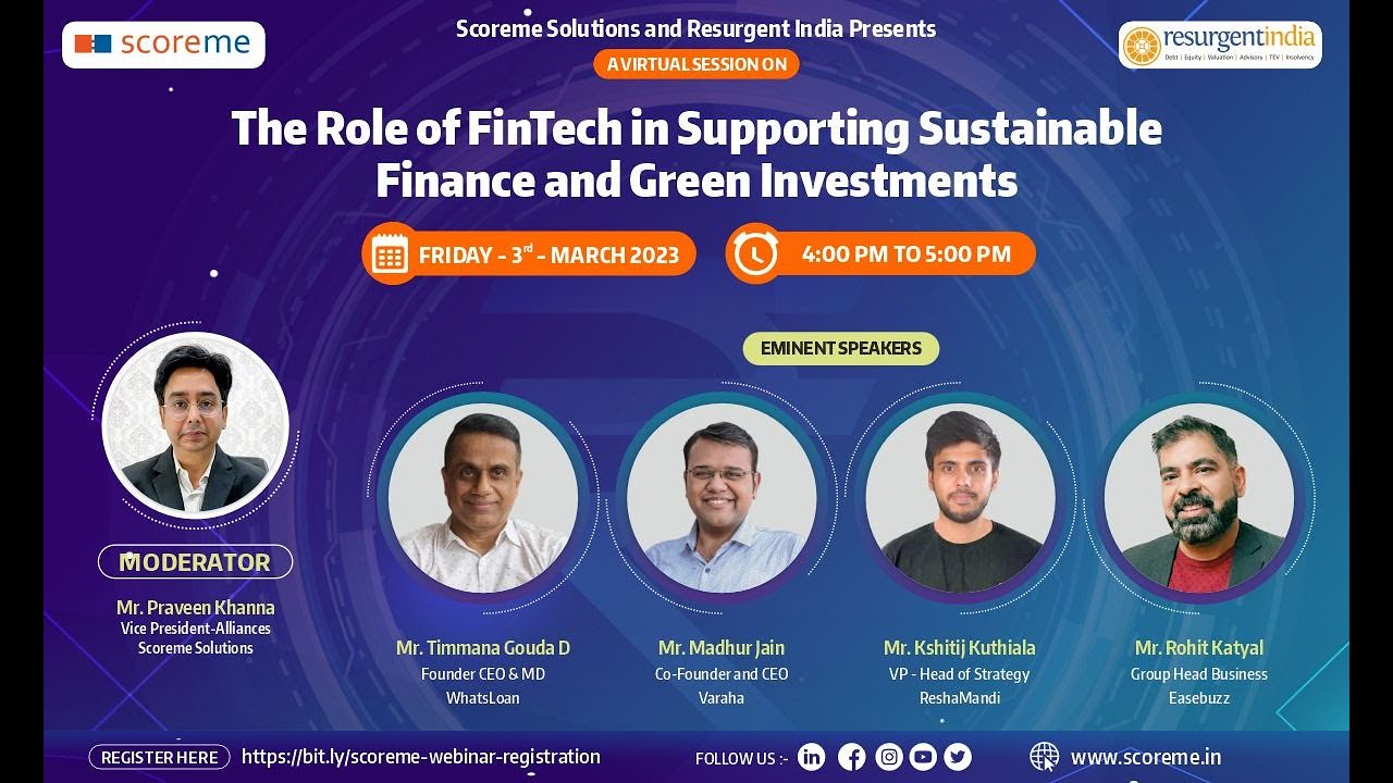 Virtual Session on Role of Fintech in Supporting Sustainable Finance ...