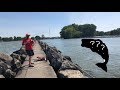 SURPRISE CATCH ON THE PIER AT LAKE ERIE!! (Part 2)