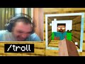 Minecraft'ta Sinirli Yayıncıyı TROLLEDİM (delirdi)