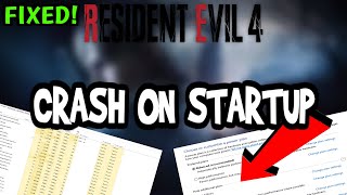 How To Fix Resident Evil 4 Crashes! (100% FIX)