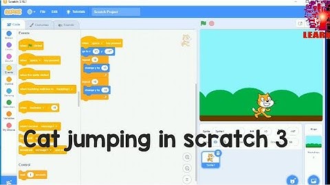 Cat jumping in scratch//how make cat jumping in scratch 3//scratch Tutorials for begginers