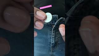 ADJUSTABLE INSTANT BUTTON PINS FOR JEANS | No Sew and No Tools Instant Replacement | #diy #fashion